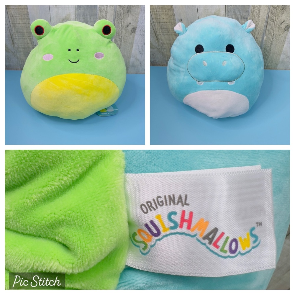 Squishmallow Flipamallow 12” Wendy The Frog & Hank The Hippo Soft Plush Toy Cute